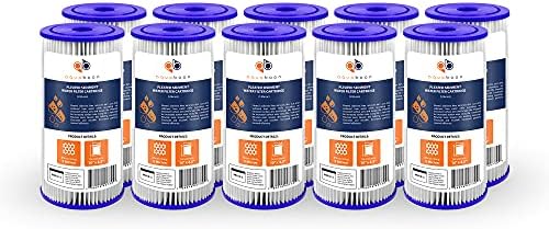 Aquaboon 5 Micron 10 x 4.5 Pleated Sediment Water Filter Cartridge 10-Pack by Aquaboon