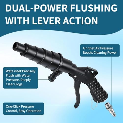 Coolant Flush Gun & Heater Core Flush Kit – Lever Action Air for 19-40mm Hoses, Automotive Cooling System Cleaning Tool - Image 4