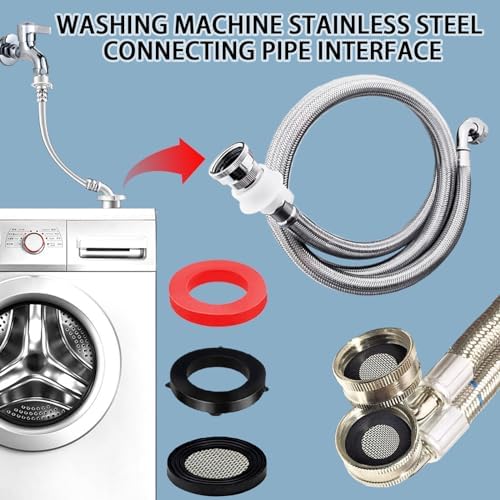 ZDBB 58 PCS Shower Head Garden Hose Screen Filter Gasket.Stainless Steel Water Filter Hose Washer Kit for 1/2,3/4 Inch Plumbing Faucet Screen Fittings and 5/8" Washing Machine Inlet Line Connection - Image 6