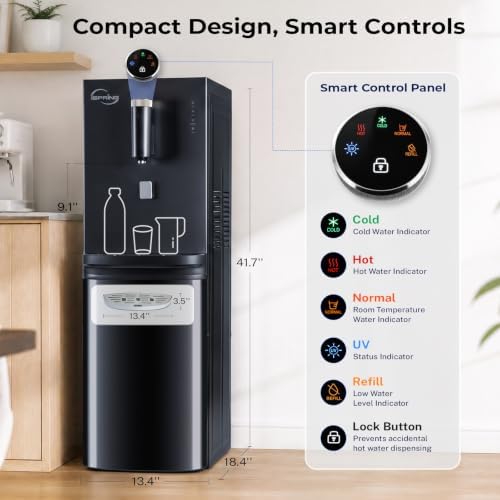 iSpring DSBL4N Dual-Source Water Dispenser – 4-Stage Filtration, Gunmetal - Image 6
