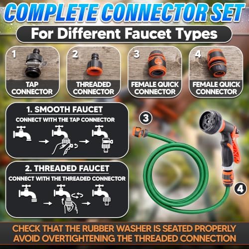 8 Pattern Garden Leak Proof Hose Nozzle Water High Pressure Sprayer - Image 7