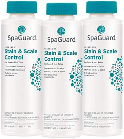SpaGuard Stain & Scale Control for Spas & Hot Tubs, 1 Pint, 3 Pack by SpaGuard