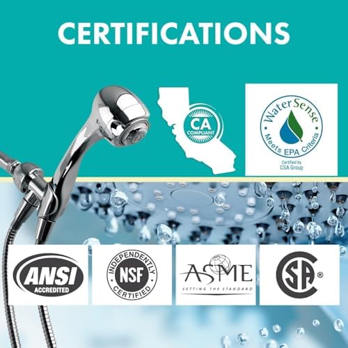 Niagara Conservation Earth Spa 3-Spray 1.25 GPM 2.7-in. Wall Mount Handheld Shower Head in Chrome with Pressure Compensation Technology - Image 4