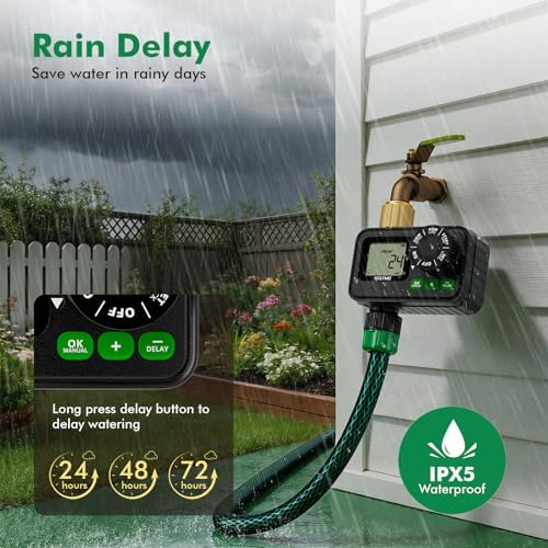 RESTMO Sprinkler Timer for Outdoor Hose Faucet, Programmable Water Timer - Image 4