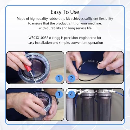 GE WS03X10038 O-Ring, Water Filter Housing O-Ring Gasket Fit for GXWH01C, CXWH08C, GXWH04F, GXWH20F, GXWH20S, GXRM10 & GX1S01R 2.5 Inch Water Filter (6/Pack) - Image 5