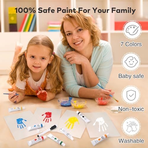 Family Handprint Kit for 5, Hand Print Keepsake Frame DIY Craft Gift - Image 5