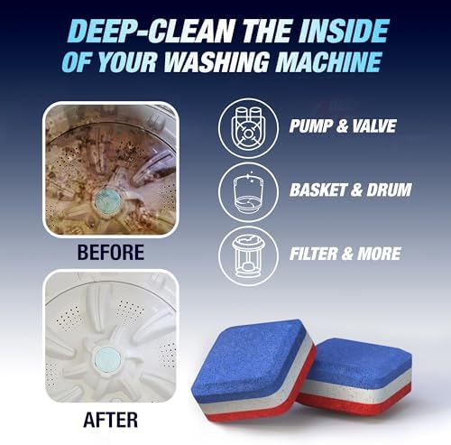 Washing Machine Cleaner Tablets, 56 Pack for HE Top Load, Eco-Friendly Tabs - Image 2