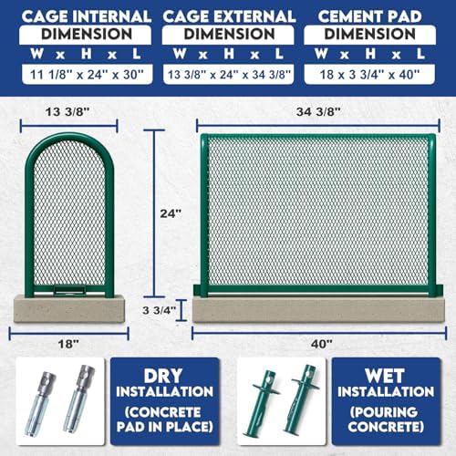 Premium Backflow Preventer Security Cage with Locks and Anchors, Medium - Image 2