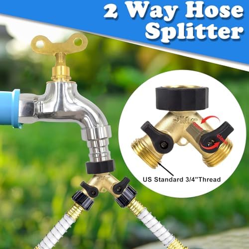 RV Water Pressure Regulator, Water Pressure Regulator for RV Camper, Camper Water Pressure Regulator with RV Water Regulator, Water Filter, Quick Connect Water Hose, Brass Elbow Flexible Connector - Image 2
