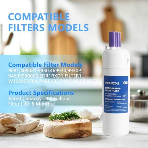 6 Month / 200 Gallon Capacity Replacement Water Filter (NSF43, NSF53, NSF401), Advanced Coconut Shell Activated Carbon Ice and Water Filter for 9081, 469081, 9930, 469930, P4RFKB2, P4RFWB, P5WB2L - Image 4