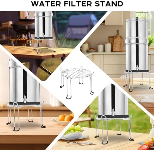 Water Filter Stand 6" Tall by 9" Wide Compatible with Berkey Big, Royal and Travel System, Countertop Stainless Steel Stand for Gravity Fed Water Water Coolers with Max 9" in Diameter - Image 7