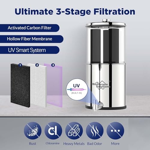 Membrane Solutions UV Countertop Water Filter, 2.25 Gallon, U3P - Image 3