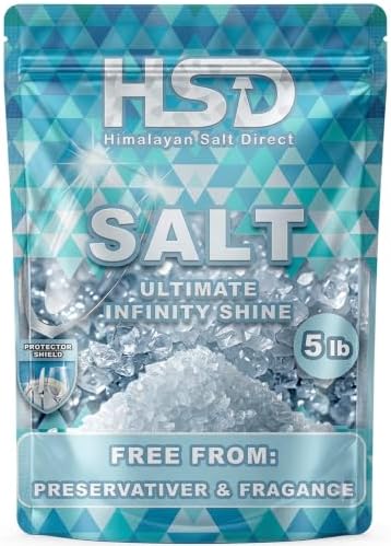 HSD 5lb Dishwasher Salt - 100% Natural Water Softener Salt with Pre-Soaking Action, Hard Water Detergent Boost for Cleaner Dishes & Washer Reactivation - Compatible with Bosch - (1 Pack) by Unknown