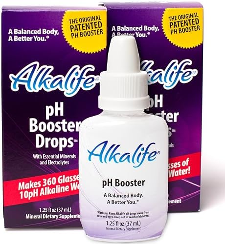 Alkalife pH Booster Drops, 2-Pack, pH 10 Alkaline Water, 360 Servings by Alkalife