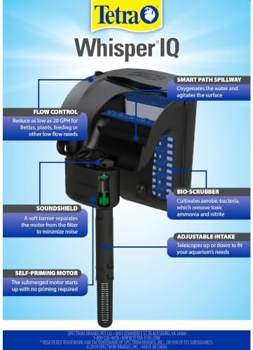 Tetra Whisper IQ 215 GPH Power Filter for Aquariums - Image 3