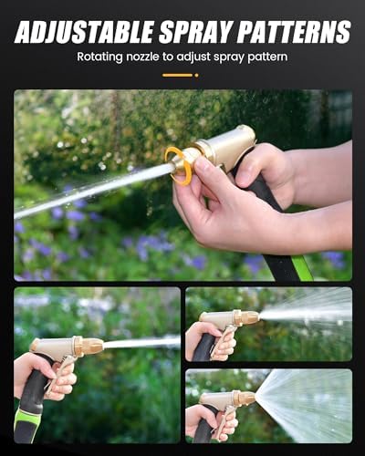 RAINPOINT Heavy Duty Metal Spray Nozzle for Garden Hose, High Pressure Garden Hose Nozzle with Adjustable Spray Patterns for Watering Plants, Car Washing, and Pet Showering (2 pcs) - Image 4