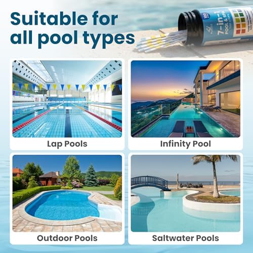 Pool & Spa Test Strips 7-in-1, 100 Strips for Pools, Hot Tubs & Saltwater Spas – Accurately Tests pH, Free & Total Chlorine, Bromine, Alkalinity, Hardness & Cyanuric Acid – Easy, 30-Second Results - Image 5