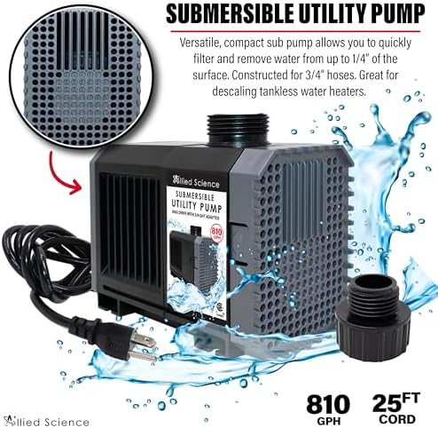 Allied Science Tankless Water Heater Flushing Kit with Steel Hoses, Mag Drive Pump, and 2-Gallon Bucket - Just Add Vinegar - Image 4