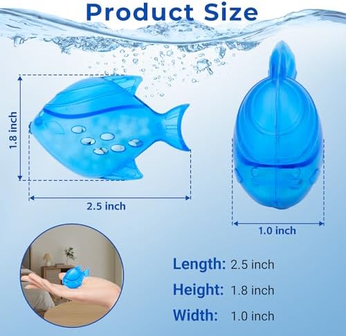 Humidifier Cleaning Fish, Tank Cleaner for Most Humidifiers, 6 Pack, Blue - Image 3