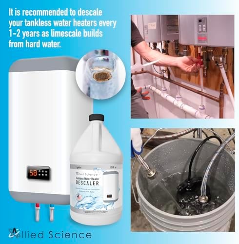 Allied Science Tankless Water Heater Descaling Solution | Highly Effective Descaler Restores Heating Efficiency, Gallon, 128 fl oz - Image 7