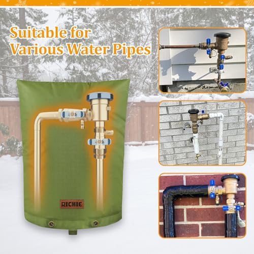 RICHIE Backflow Preventer Cover (5°F) Heavy-Duty 5-Layer Insulated Enclosure, Freeze & All-Weather Protection for Outdoor Pipe, Irrigation Sprinkler Valve, Well Water Pump & PVB, 12" Wx26 H Green - Image 6