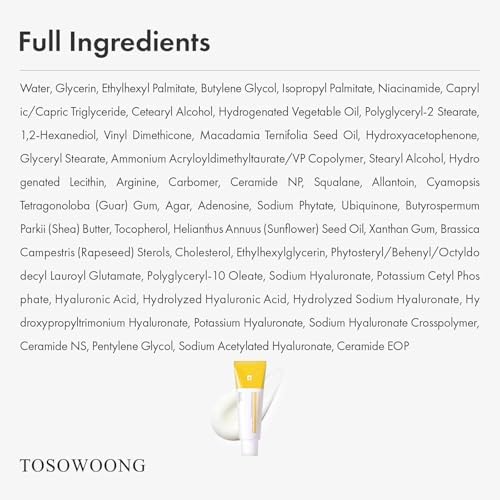 TOSOWOONG Ceramide Barrier Cream for Dry & Sensitive Skin, Hydrating, Dewy - Image 6