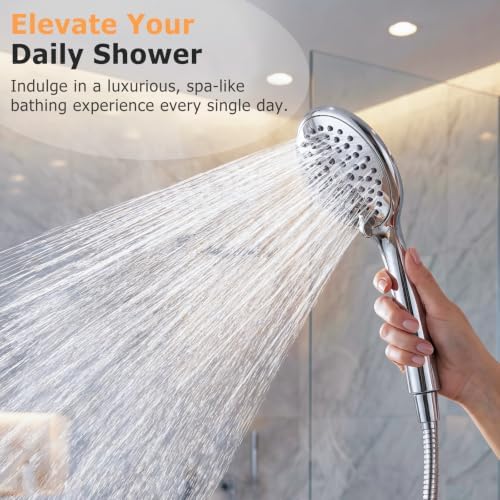 FEELSO Shower Head with Handheld, High Pressure Hand Held Shower Head - Image 7