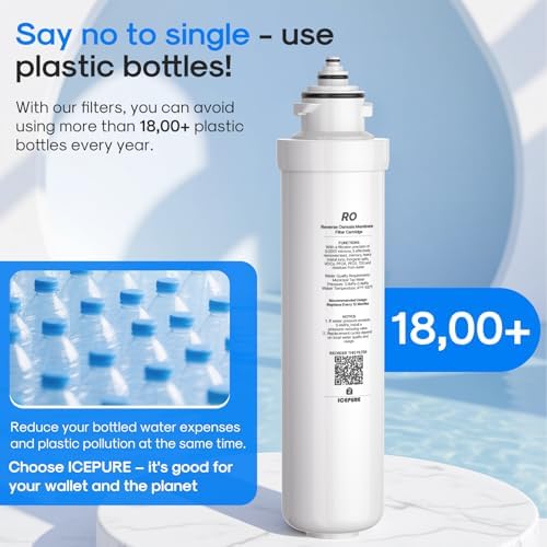 ICEPURE Reverse Osmosis Water Filter Replacement for ICEPURE 6-in-1 Bottleless Water Cooler Ice Maker with 3-Stage Filtration, WiFi, Bullet and Crushed Ice, YD-ZB006, 12 Months - Image 6