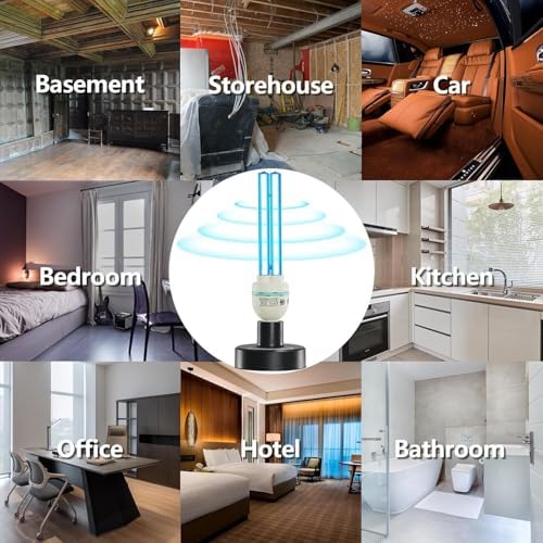COOSPIDER UV 36Watts UV Sanitizer Lamp 2pack 72w with Remote Control Powerful UVC Light with E26 Base for Basement/Bedroom/Kitchen/Office/Storehouse/Car, 3-Gear Timer 110V Ozone Free - Image 3