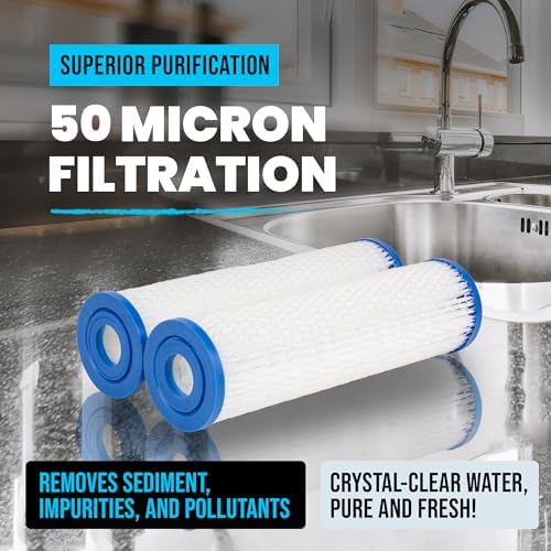 50 Micron Sediment Filter Cartridges for Cold Plunge Bath, 10x2.5" 4 Pack - Image 3