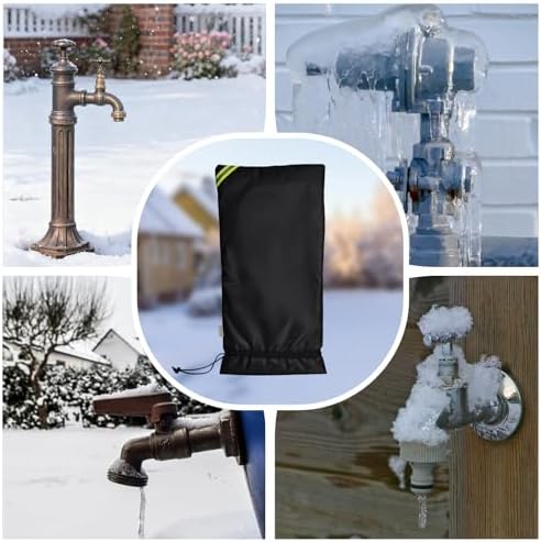 Joramoy 3M Thinsulate Faucet Covers Enlarge Outdoor Winter Black 15" x 35" - Image 7