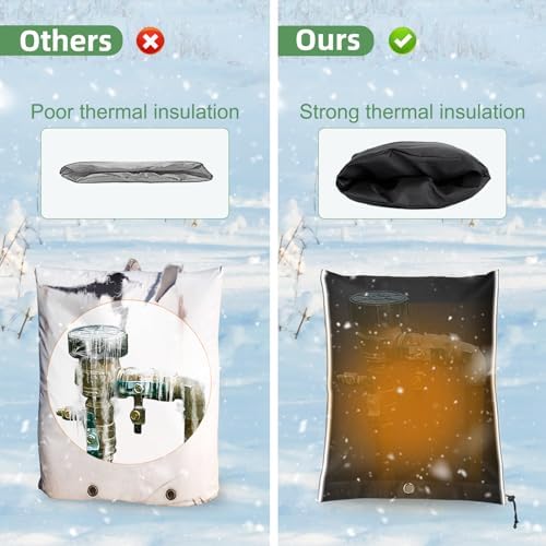 Backflow Preventer Insulation Cover, 30"×24", Black - Image 2