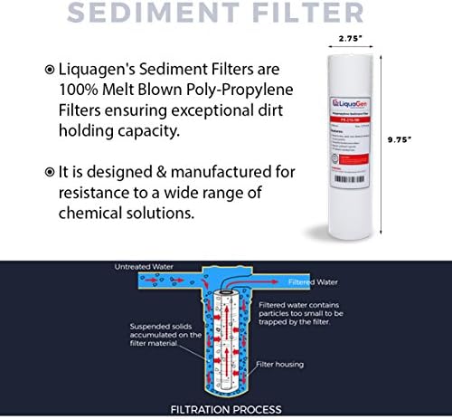 LiquaGen- Bulk Replacement Filter Kit for Reverse Osmosis Water Filtration Systems (3 Year Supply) (50 GPD) | Whole House Water Filter Set for Complete Water Purification for any Water Filter System - Image 2