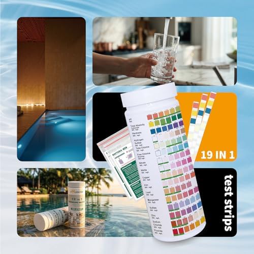 19 in 1 Drinking Water Test Strips, ASSURETST Water Quality Test Kit for Tap Well Water, Accurate Detection of pH Hardness Chlorine Nitrate Lead Bacteria - 100 Strips + 2 Bacteria Tests - Image 6