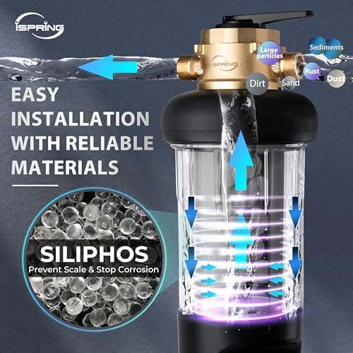 iSpring WSP50SL-ARJ-BP Jumbo Whole House Water Filtration System, 50 Micron - Image 6