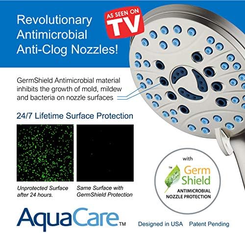 AquaCare 50-mode High Pressure 7 inch Shower Head Combo w/Dual Power Wash - Image 5