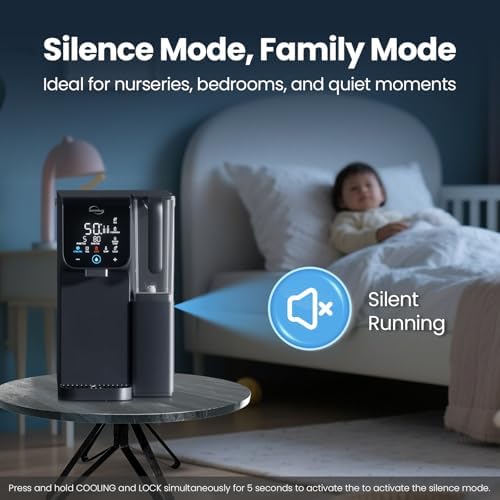 iSpring RCD100HCG Hot & Cold Reverse Osmosis System Countertop, Alkaline RO Water Filter Dispenser, 9 Temperature & 6 Dispensing Volume Options, TDS & Filter Lifespan Monitor, Plug and Play - Image 6