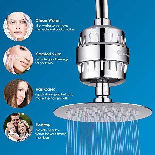 NearMoon High Output 15 Stage Shower Filter - Filtered Shower head softener for Hard Water，Reduces Dry Itchy Skin, Dandruff and Improves the Condition of Your Skin, Hair (Chrome Finish) - Image 5