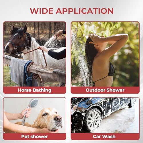 CAMPLUX Pet Washing Hose Attachment with Soap Dispenser, 11.48 FT Hose, 8-in-1 Sprayer Mode for Watering Flowers, Car Wash, Dog and Horse Showering - Image 6