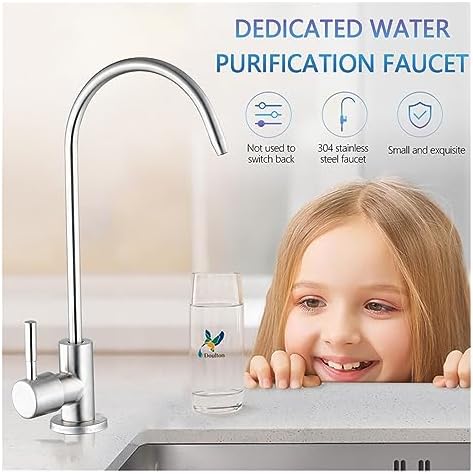 Kitchen Water Filter Faucet Direct Drinking Tap Chrome Plated 1/4 Inch Connect Hose Reverse Osmosis Filters Parts Purifier - Image 3