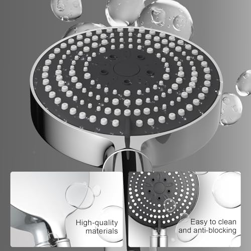OFFO Filtered Shower Head with Hose, 20 Stage Shower Head with Filters for Hard Water with 60" Stainless Steel Hose, 6 Modes High Pressure Showerhead to Remove Chlorine, Chrome - Image 7