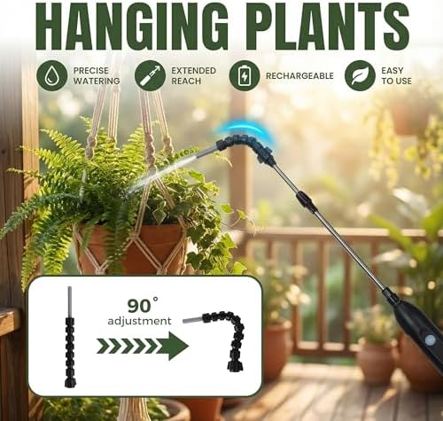 Cordless High-Reach Plant Waterer - Rechargeable Sprayer with Long Wand - Image 5
