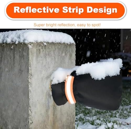 Outdoor Winter Faucet Hose Bib Wall Taps Outside Covers, Gray, 2pcs - Image 5