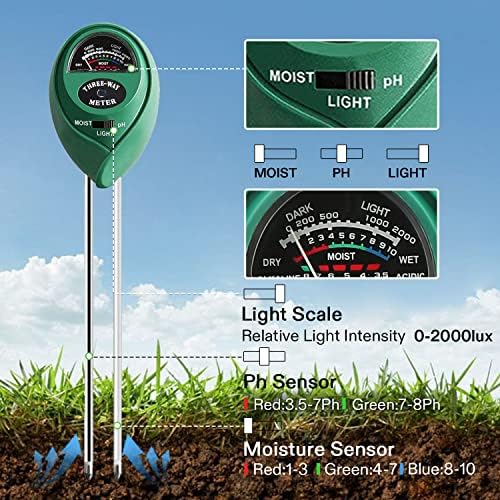VIVOSUN Digital PH Meter, TDS and EC Pen for Water, Soil Moisture Tester for Hydroponics, Pool and Aquarium, Yellow Blue, UL Certified - Image 6