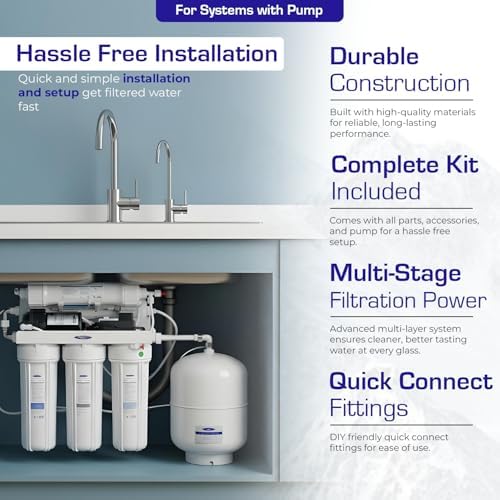 Crystal Quest Thunder Reverse Osmosis Water Filter System - 12 Stages Ultrafiltration- Under Sink Reverse Osmosis - Complete Installation Kit - 100 GPD RO Water Filtration System (with Pump) - Image 6