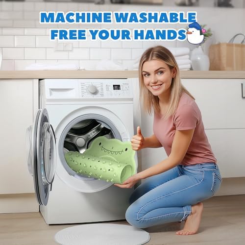 UNEEDE Dinosaur Kids Bathtub Mat Non Slip, 30"x18" Toddler Shower Mat - Image 6