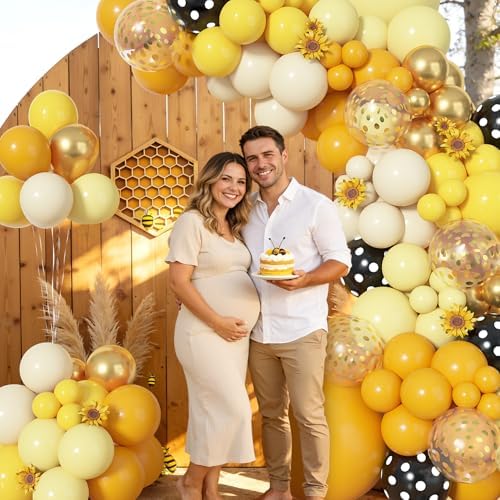 Amandir 153pcs Bee Balloon Arch Garland Kit Different Sizes - Image 6