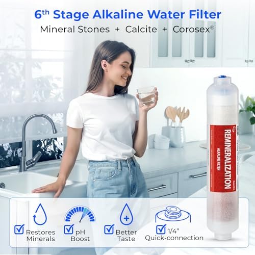 iSpring F7KU75 NSF Certified Replacement Under-Sink Water Filter Cartridges Set for 7-Stage 75 GPD Membrane Reverse Osmosis RO Water Filtration Systems with Alkaline Mineral Filter and UV Bulb - Image 7