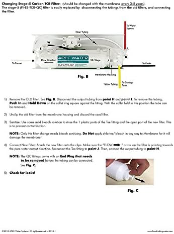 APEC 75 GPD Membrane and 10" High Capacity Inline Carbon Filter Bundle for Reverse Osmosis Systems - Image 7