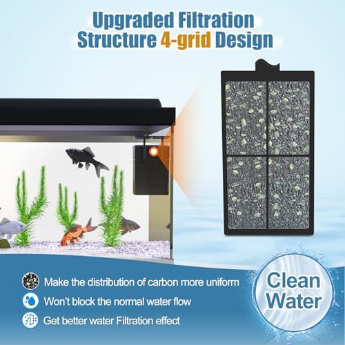 8 Pack PF-S Filter Cartridges Only Compatible with Silenstream PF10 Power Filters, Replacement Aquarium Carbon Cartridge with Zeolite - Image 7